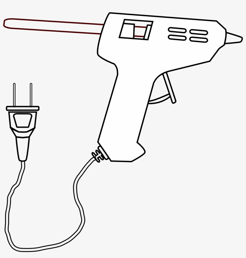 Tool Hot Glue Gun Drawing Coloring Icons Free And Icons, transparent png download