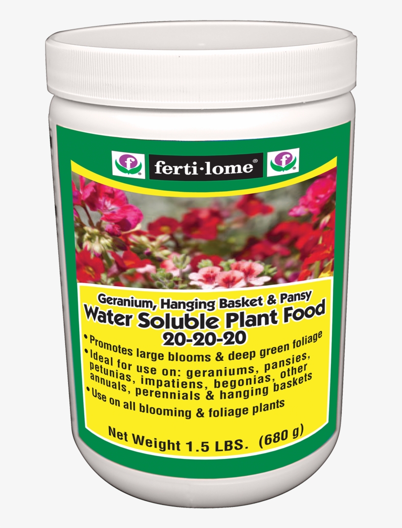 Fertilome Geranium, Hanging Basket & Pansy Plant Food - Geranium Hanging Basket & Pansy Plant Food, 20-20-20,, transparent png download