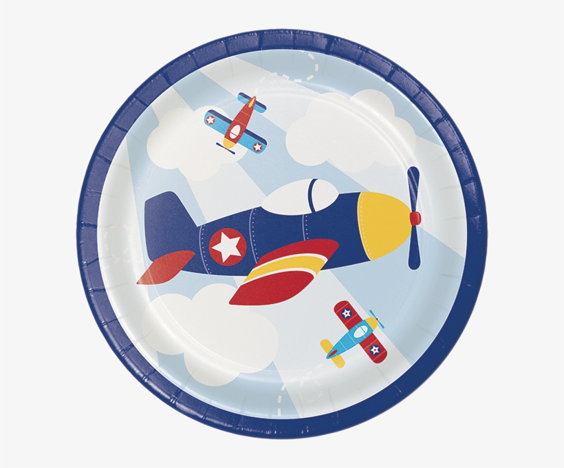 Airplane Flyer Dessert Plates - Purr-fect Party Party Plates, transparent png download