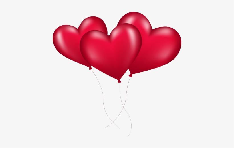 Red Heart Balloon Png Image - Red Heart Balloons Png, transparent png download
