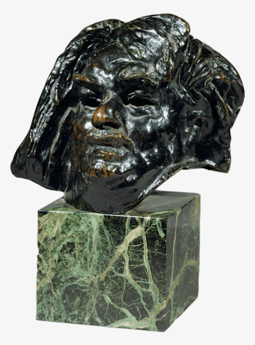 Oil On Canvas - Giclee Painting: Rodin's Head Of Balzac, 24x18in., transparent png download