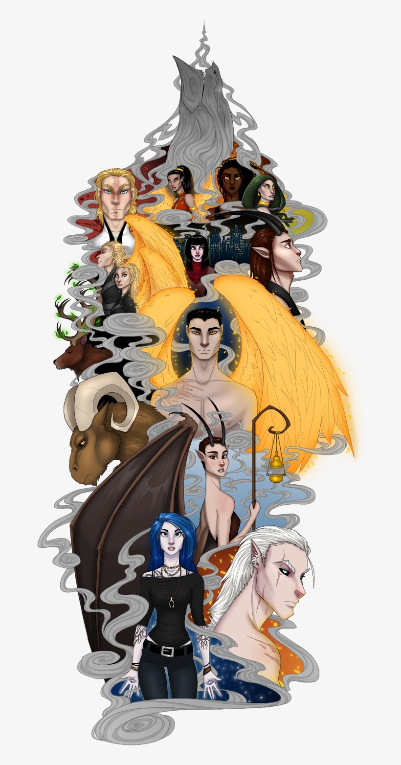 Personajes De La Saga, Por Troubletrain - Deviantart Daughter Of Smoke And Bone, transparent png download