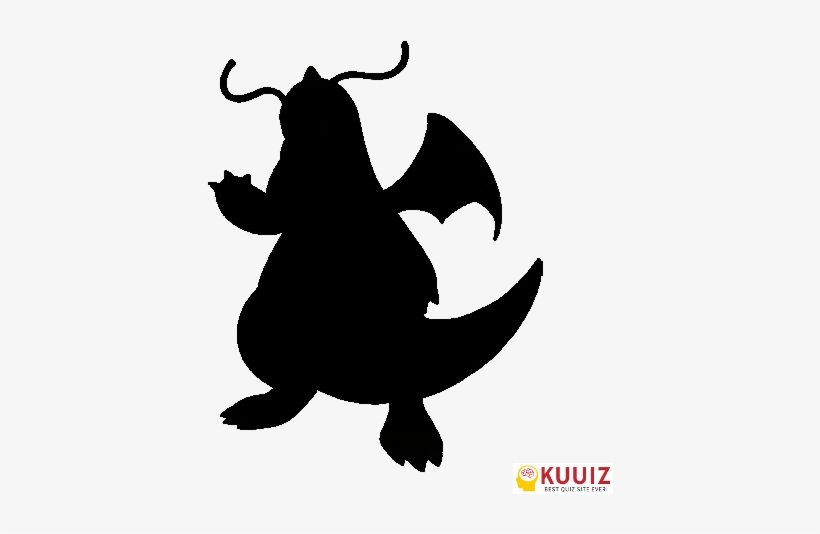 Who's That Pokémon Dragonair - Shiny Dragonite Black, transparent png download