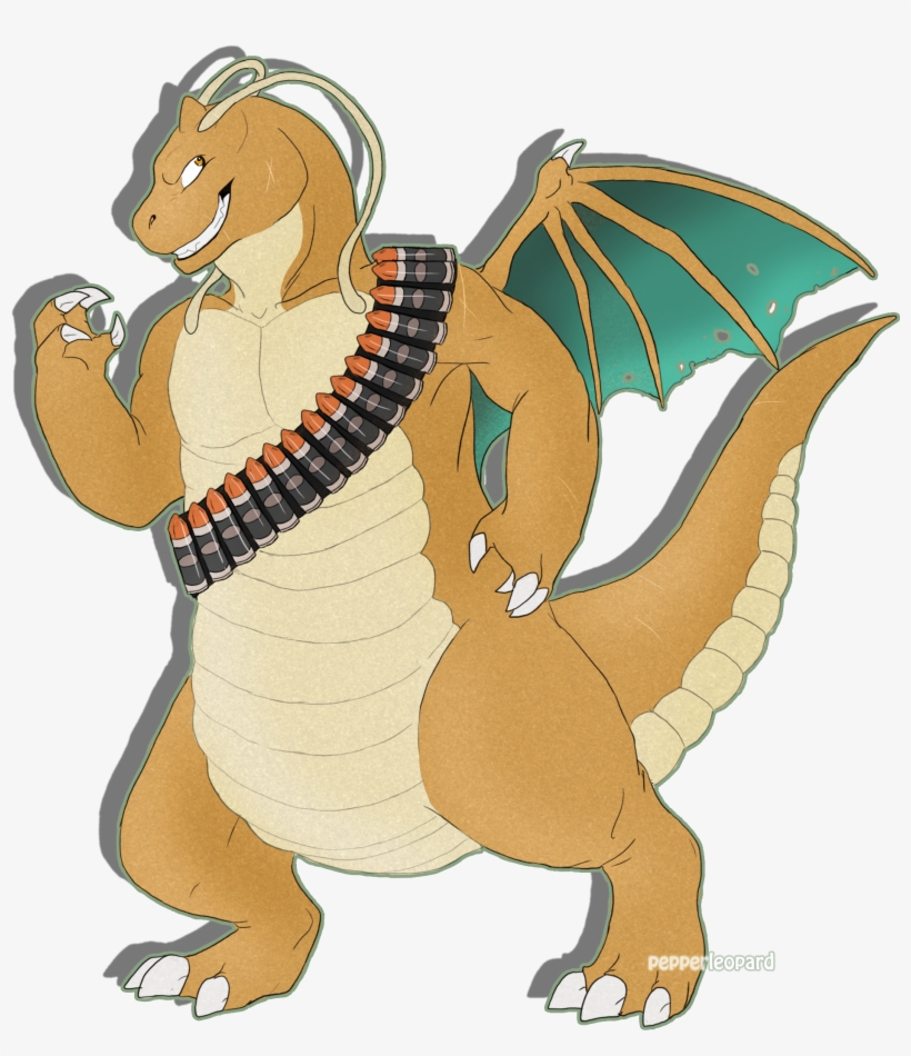 Heavy Weapons Dragonite - Cartoon, transparent png download