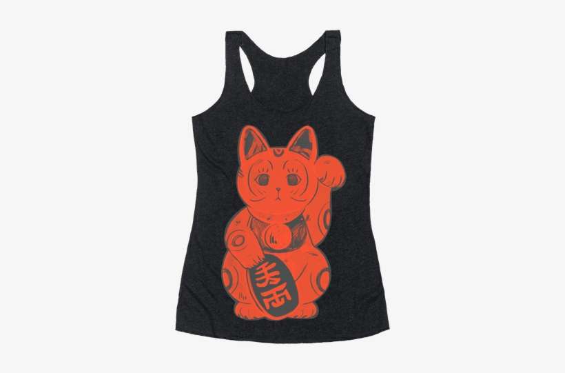 Japanese Lucky Cat Racerback Tank Top - Babadook Is A Gay Icon, transparent png download