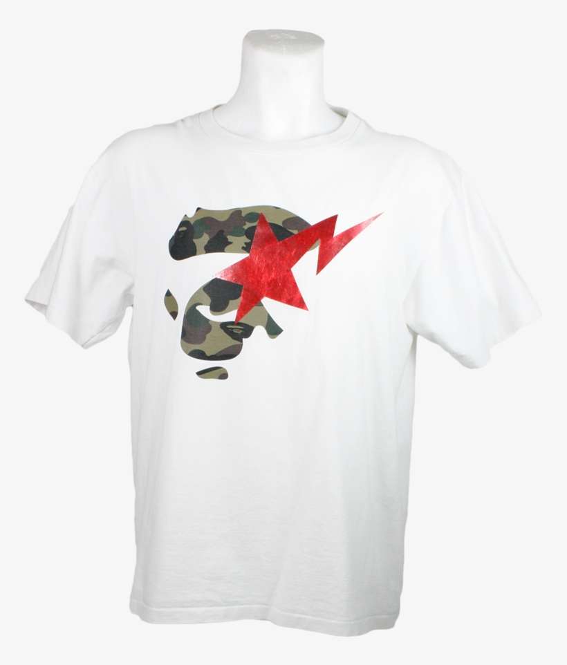 Bapesta Logo Tee - Bathing Ape 1st Camo Ape Face, transparent png download