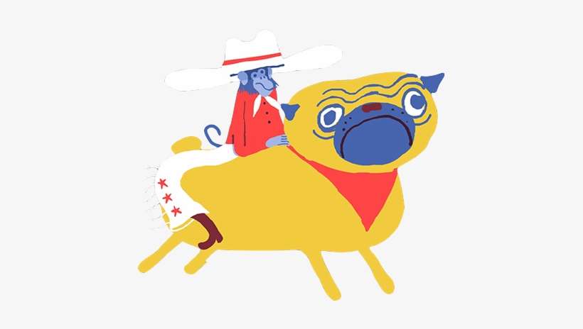 Monkey & Pug - Pug Gumball, transparent png download