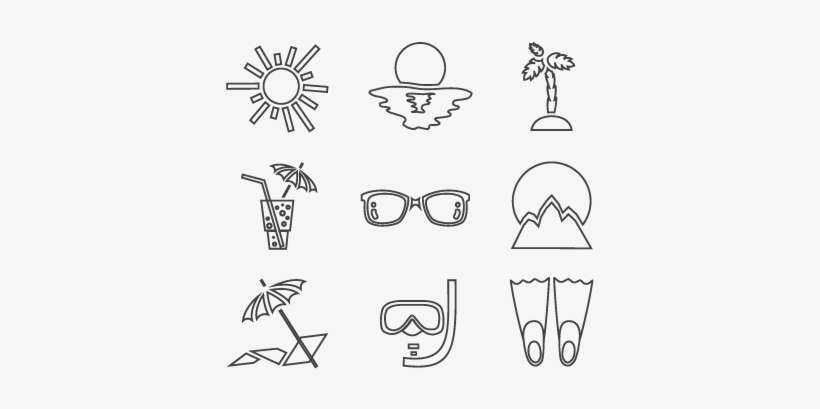 Travel & Vacation Icons Set By Milkym - Symbol, transparent png download