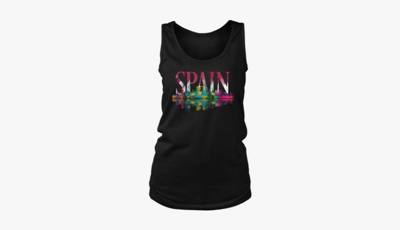 Spain Skyline Watercolor Horizon Sunset Love Spanish - T-shirt, transparent png download