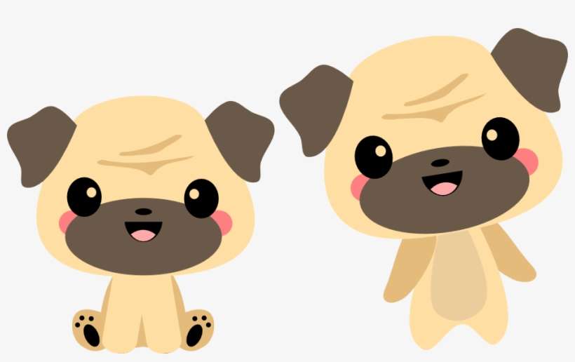 Clipart Royalty Free Download Kawaii Clipart Pug - Pug Kawaii, transparent png download