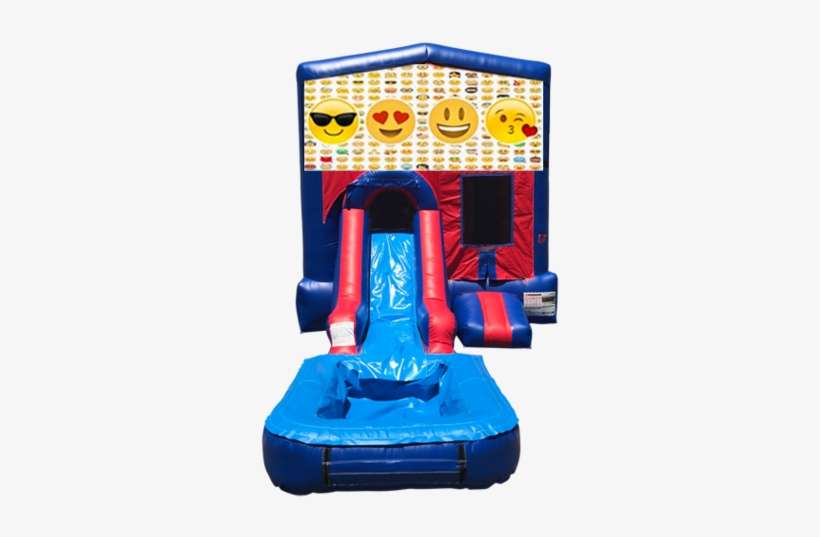 Emojis Mini Red & Blue Bounce House Combo W/ Single - Pj Mask Water Slide, transparent png download