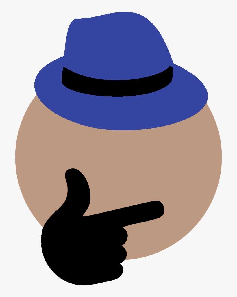 Headgear Hat Clip Art - Fedora Thinking Emoji Png, transparent png download
