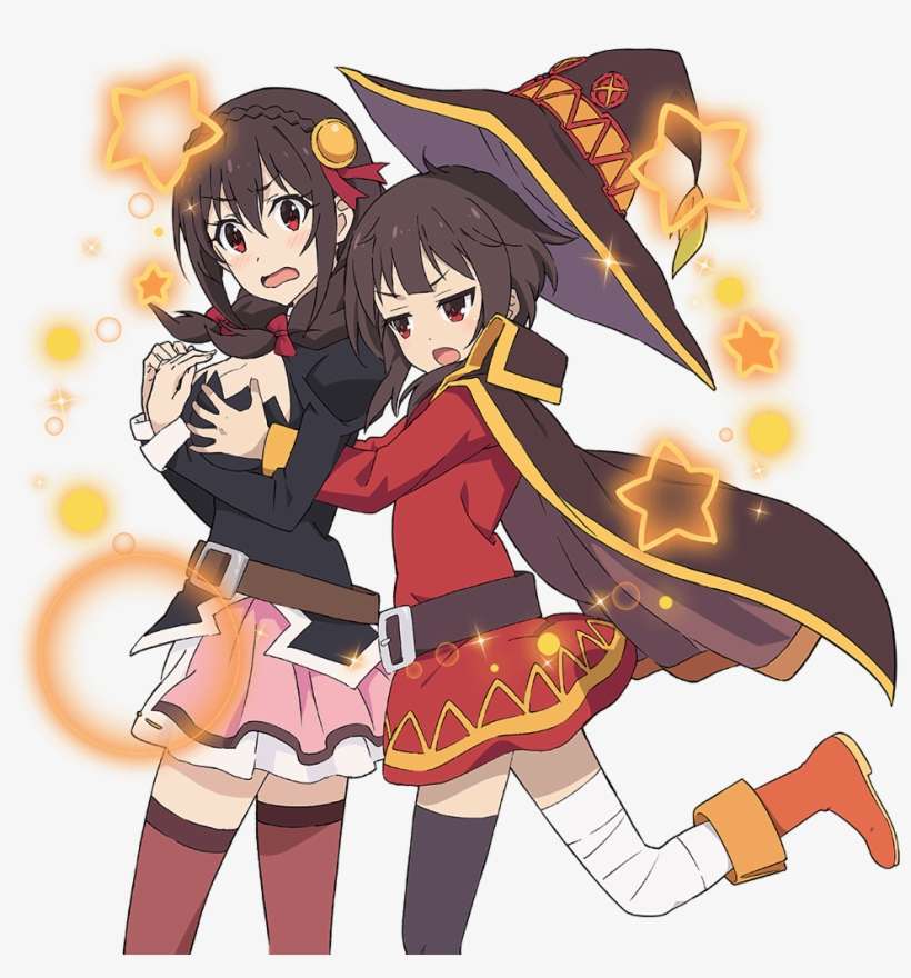 Megumin Yunyun Uchi Hime - Megumin And Yunyun, transparent png download