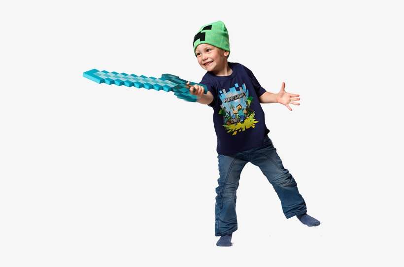 Minecraft Foam Diamond Sword, , Large - Minecraft, transparent png download