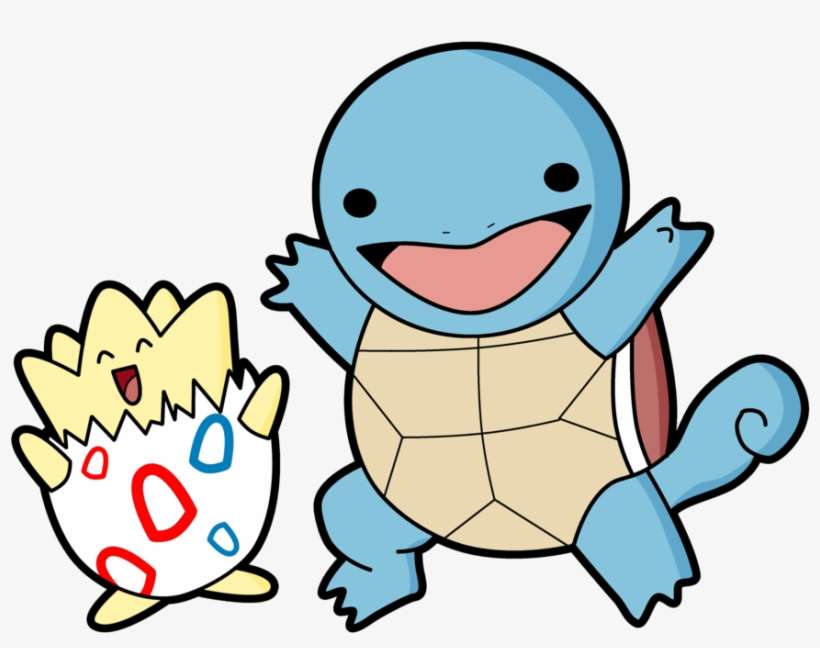 And Togepi By Dianassaur On Deviantart - Pokemon Squirtle And Togepi, transparent png download