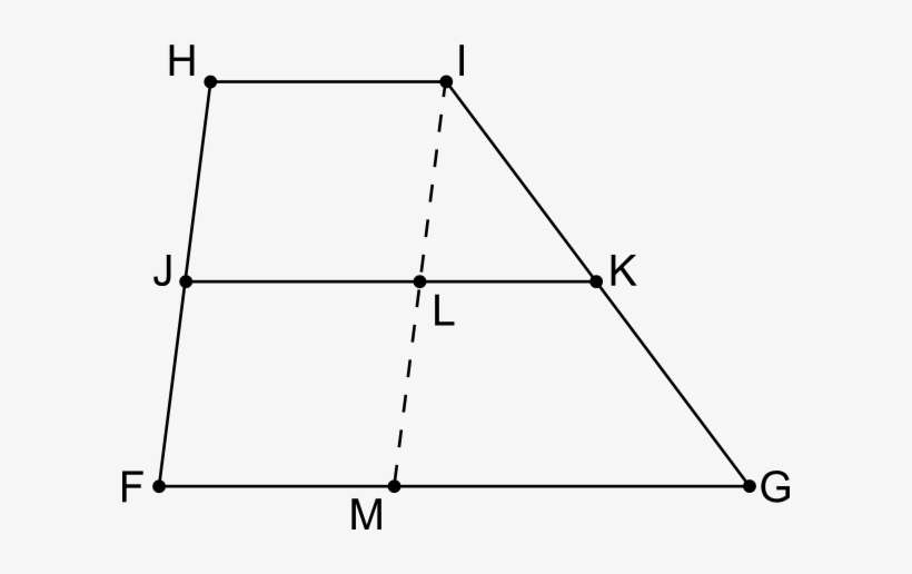 Trapezoid Midpoint Clip Art At - Midpoint Of Trapezoid, transparent png download