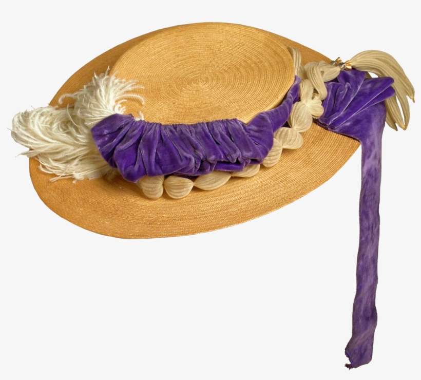 Womans Seaside Hat,straw Hat,ladies Hat,hat,straw,antique, - Woman's Seaside Hat, transparent png download