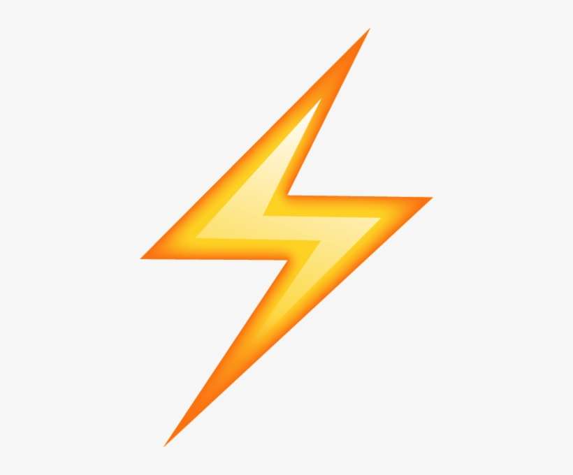 Download Voltage Emoji Image In Png - Lightning Emoji Png, transparent png download