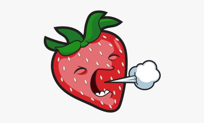 Image Courtesy Of Bloommoji - Strawberry Cough Clipart, transparent png download