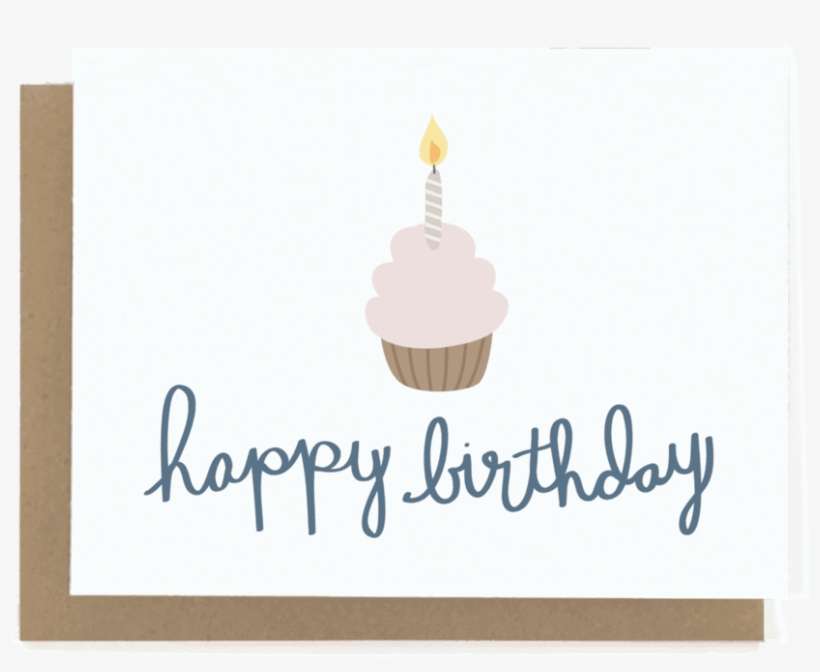 Happy Birthday Cupcake Card - Birthday Cupcake Card, transparent png download