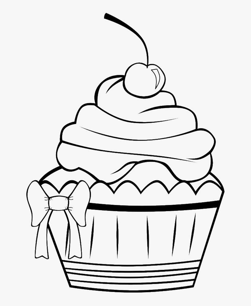28 Collection Of Cupcake Drawing Transparent - Cup Cakes To Colour, transparent png download