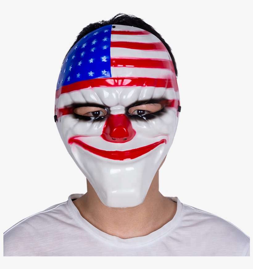2018 Wholesale Game Payday 2 Scary <strong>clown</strong> - Christmas Turkey Cardboard Party Mask By Mask-arade, transparent png download
