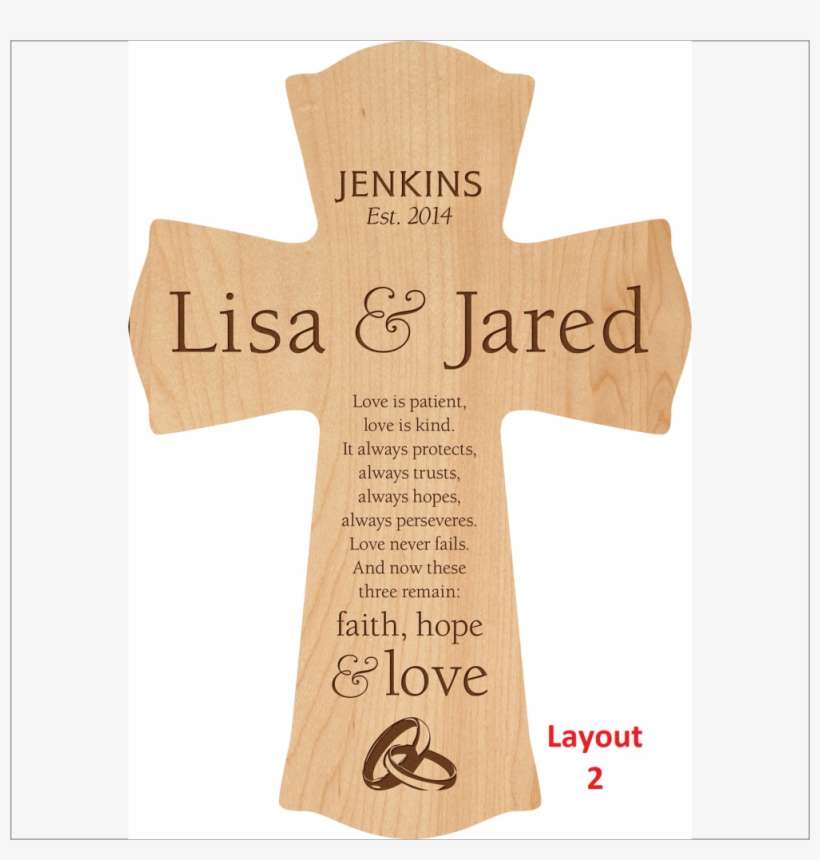 11" Wood Cross - Engraving, transparent png download