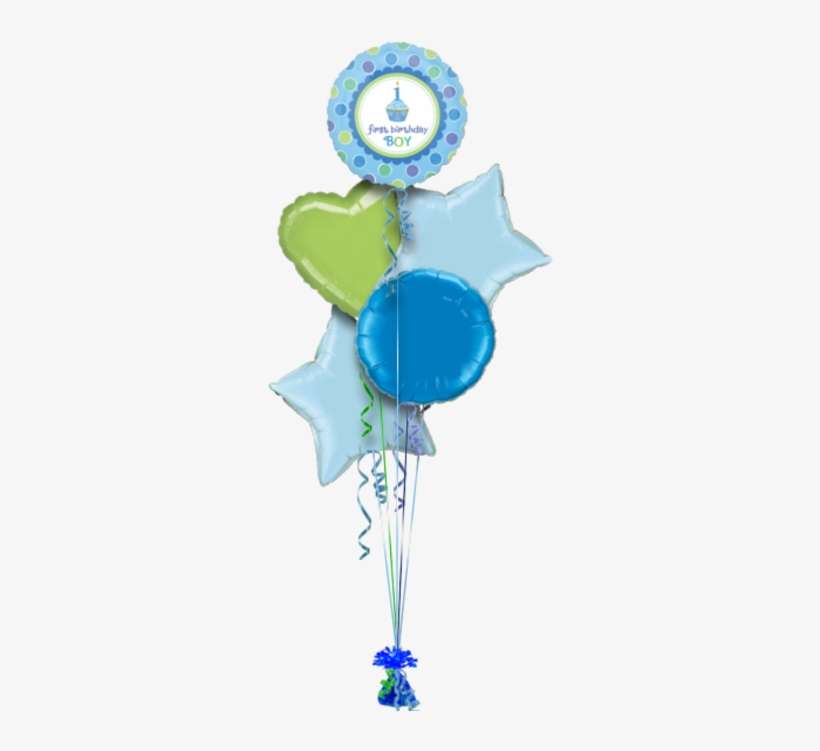 1st Birthday Cupcake Boy Special Age Balloon - 1st Birthday Cupcake Boy Foil Balloon, transparent png download