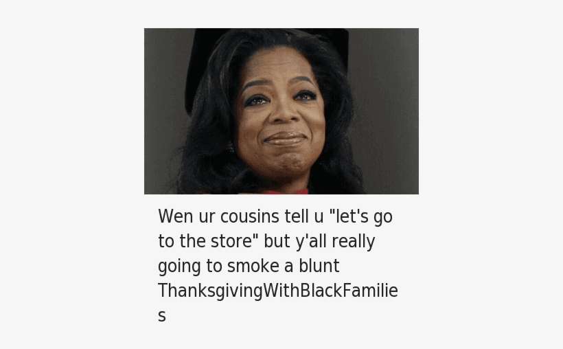 Blunts, Mfw, And Smoking - Meme Thanksgiving With Black Families Going Outside, transparent png download