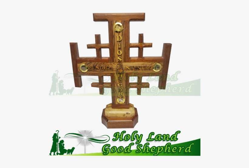 Olive Wood Jerusalem Cross - Mother Of Pearl The Holy Land, transparent png download