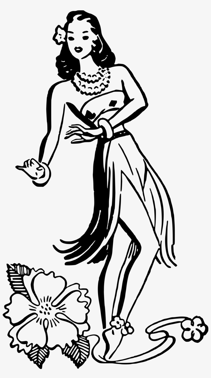 Clipart - Hawaii Clipart Black And White, transparent png download