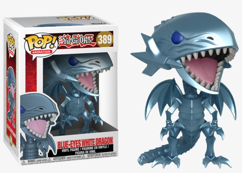 Blue Eyes White Dragon Funko Pop Vinyl Figure - Blue Eyes White Dragon Funko Pop, transparent png download