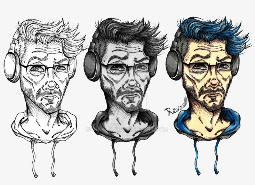 Grumpy Markiplier Practise Sketch By R - Sketch, transparent png download