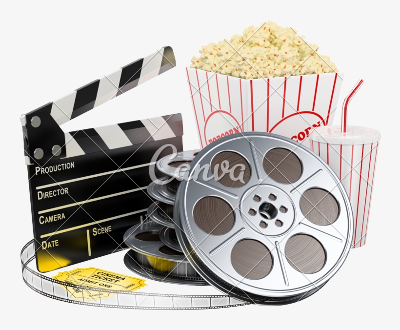 D Cinema Film Reel Drink And - Canva, transparent png download