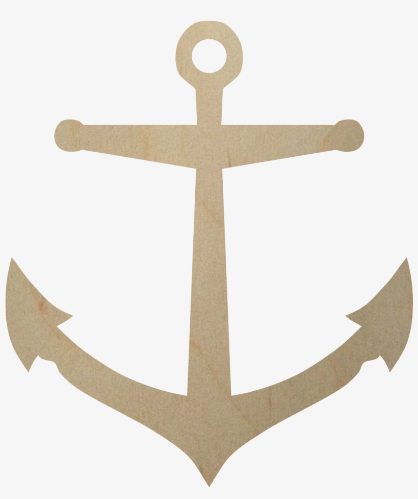 Anchor Wooden Cutout Shape - Anchor Letters, transparent png download