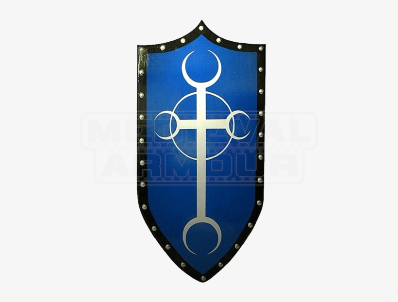 Wooden Gothic Moon Cross Shield - Medieval Shields Transparent Background, transparent png download