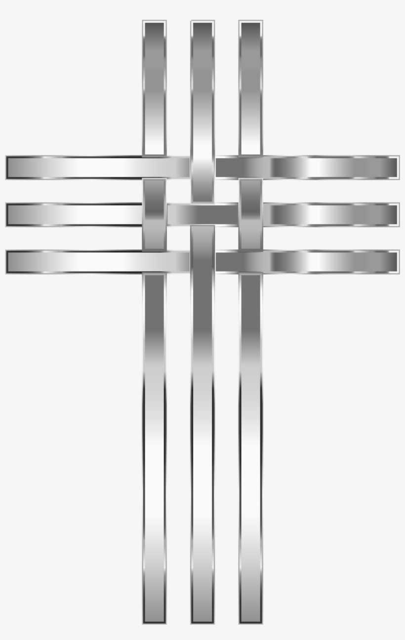 Interlocked Stylized Stainless Steel Cross No Background - Steel With Transparent Background, transparent png download