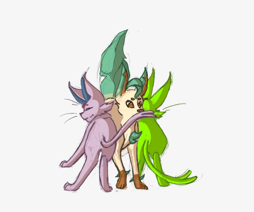 Espeon And Leafeon, transparent png download