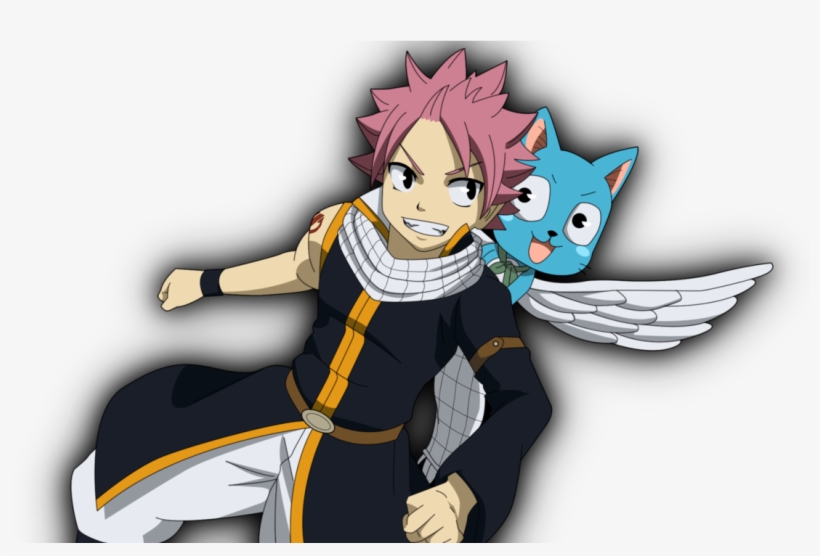 Natsu And Happy By Cantrona On Deviantart Png - Natsu And Happy Png, transparent png download