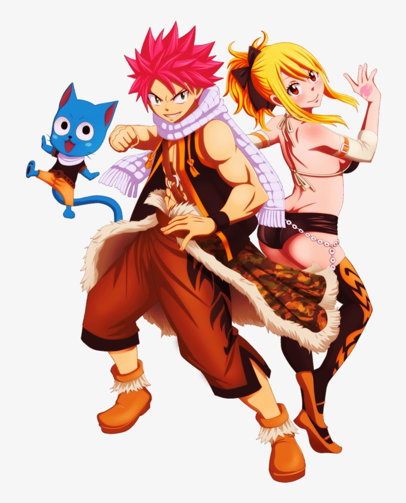 Natsu, Lucy & Happy - Nalu Render, transparent png download