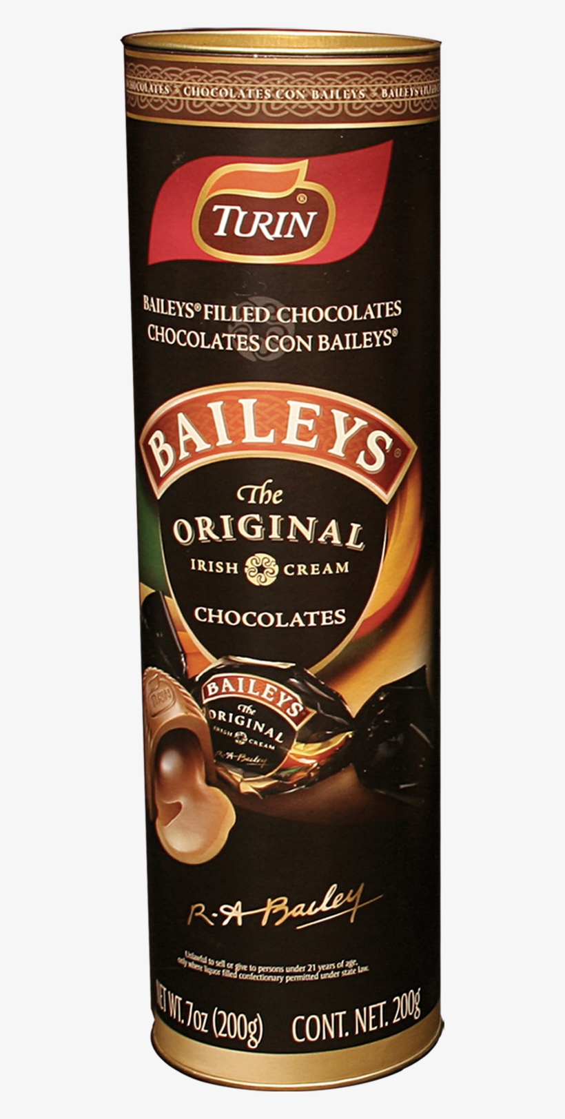 Baileys Tube 200gr Alcohol - Turin Baileys Original Filled Chocolates - 7 Oz Tube, transparent png download