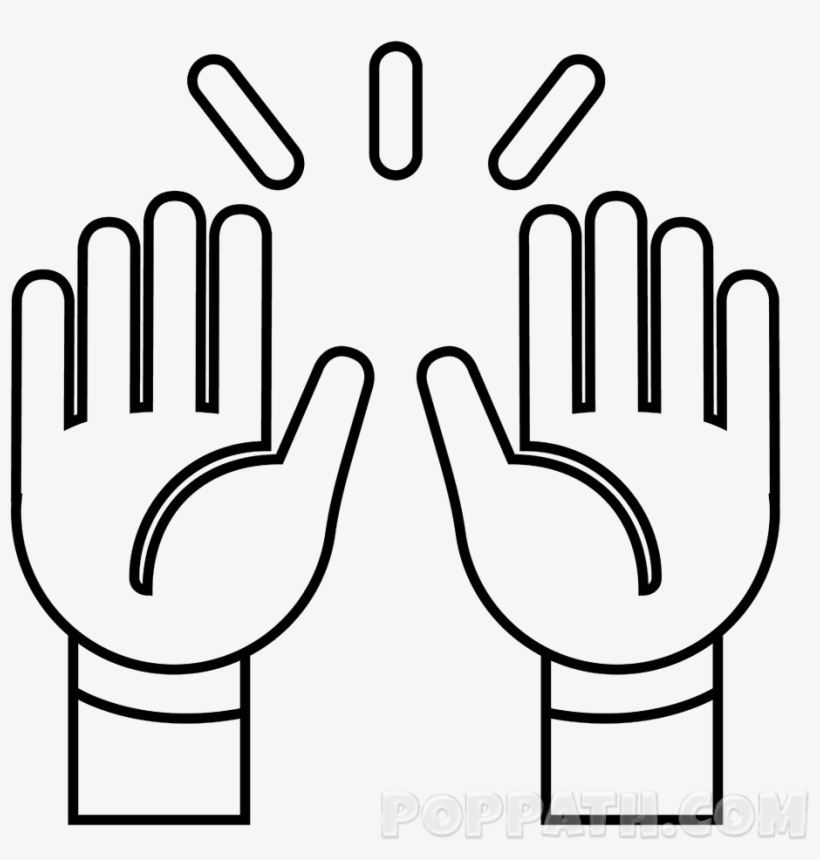 Erase Any Guidelines And Beginning Coloring The Hands - Hand, transparent png download