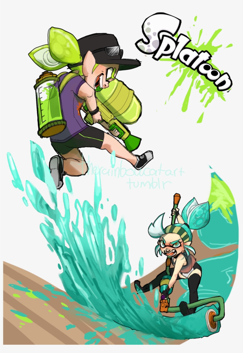 Twothunder - Splatoon + T-shirt White M, transparent png download