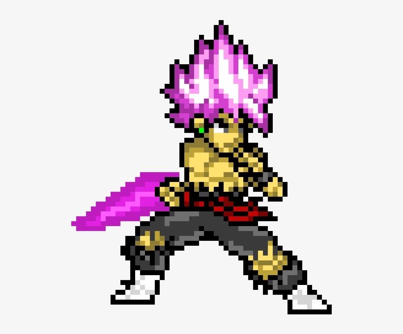 Goku Black Rose - Goku Ssj Pixel Art, transparent png download