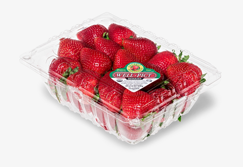 Organic 2lb Strawberries - Well Pict Organic Strawberries 16 Oz, transparent png download