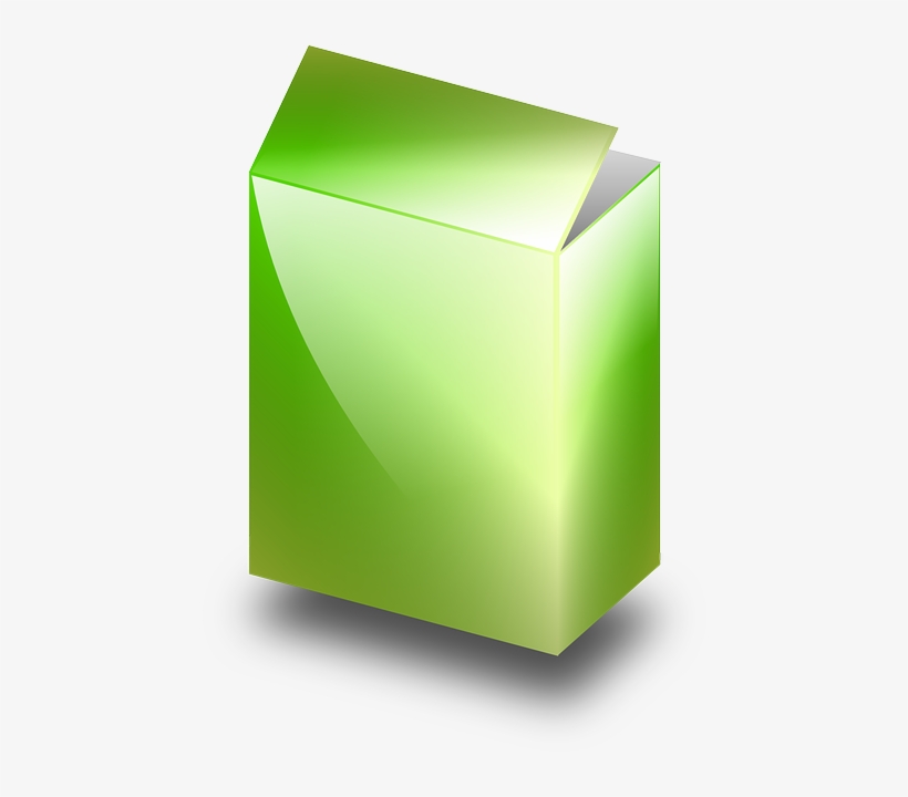 Box, Green, Icon, Color, Cereal - Green Cereal Box, transparent png download