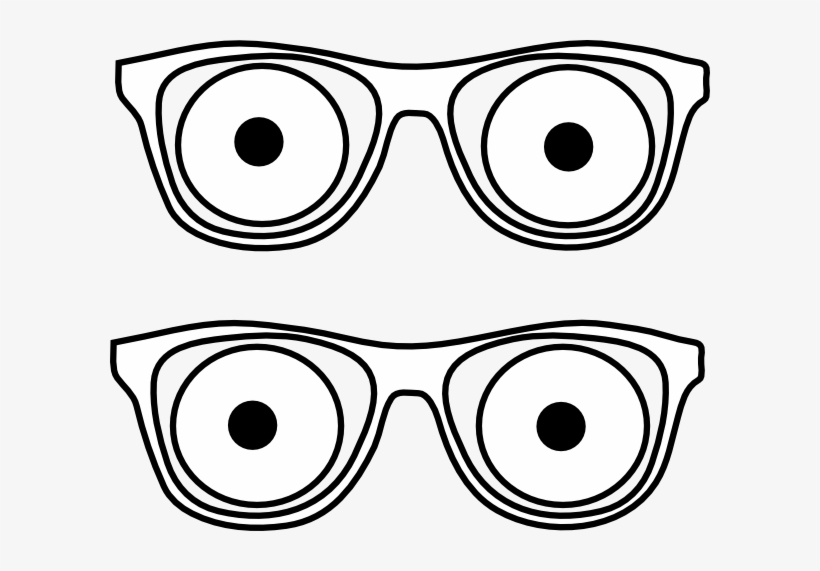 Outline - Eyes With Glasses Outline, transparent png download