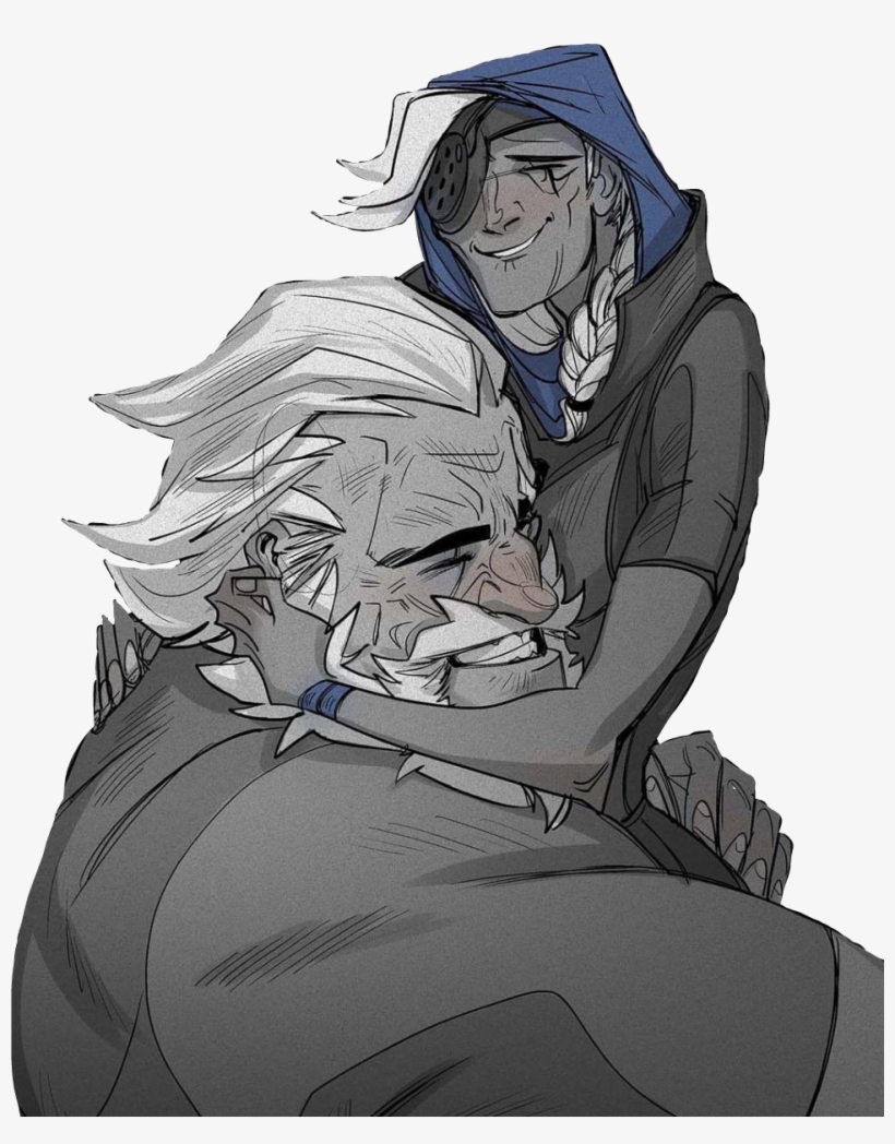 Report Abuse - Overwatch Reinhardt And Ana, transparent png download