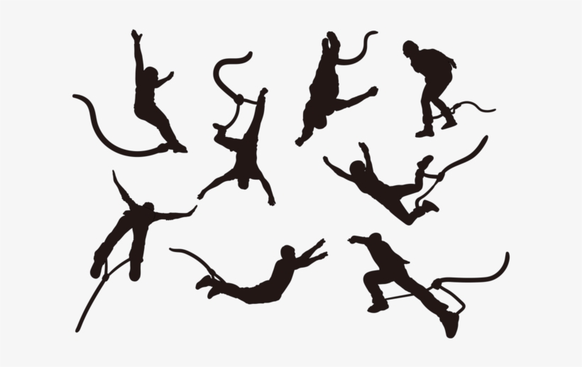 Graphic Freeuse Download Cliff Clipart Black And White - Bungee Jumping, transparent png download