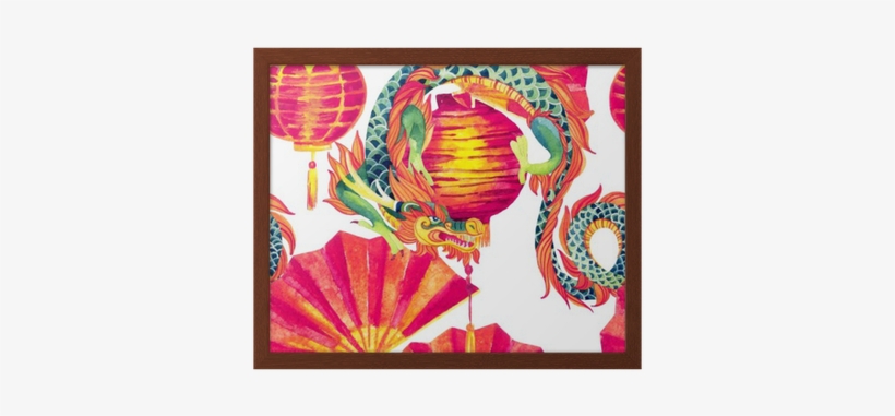 Chinese Dragon Watercolor Seamless Pattern - Arte Da Guerra - O Tratado Militar Mais Antigo Do Mundo, transparent png download